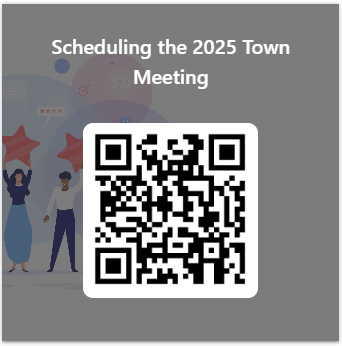 A qr code with people standing in front of them

Description automatically generated