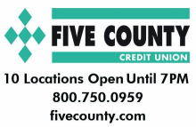 Five County FCU Open until 7:00 PM