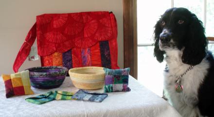 Dog at a table