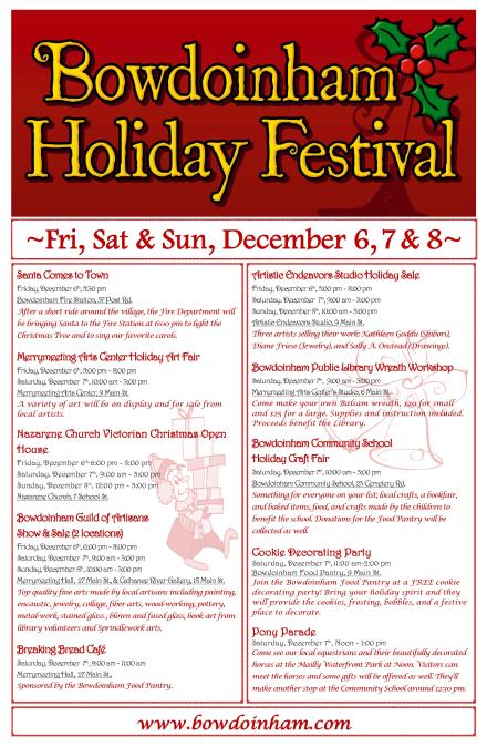 2024 Holiday Festival Schedule 