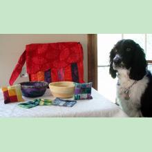 Dog at a table